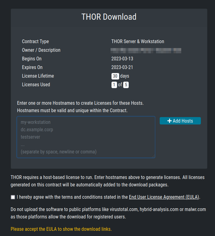 THOR Cloud Voucher Trial