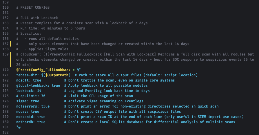 Configuration Presets