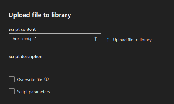 Upload THOR Seed